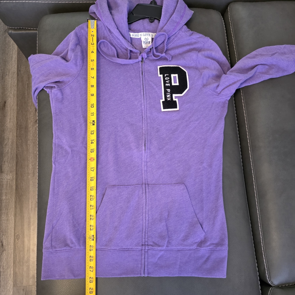 Victoria's Secret PINK Y2K Lavender Purple Black Varsity Patch Sweatsuit Set - M - Picture 5 of 8